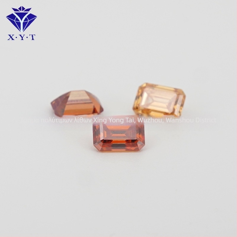 Xing Yong Tai Moissanite emerald-cut ορθογώνιος ελεύθερος λίθος, διαύγεια VVS, γυαλισμένος, τεχνητός πολύτιμος λίθος