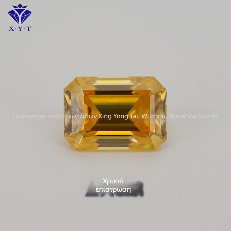 Xing Yong Tai Moissanite emerald-cut ορθογώνιος ελεύθερος λίθος, διαύγεια VVS, γυαλισμένος, τεχνητός πολύτιμος λίθος