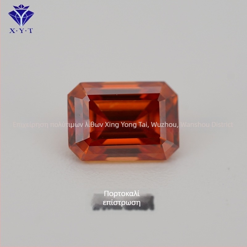 Xing Yong Tai Moissanite emerald-cut ορθογώνιος ελεύθερος λίθος, διαύγεια VVS, γυαλισμένος, τεχνητός πολύτιμος λίθος
