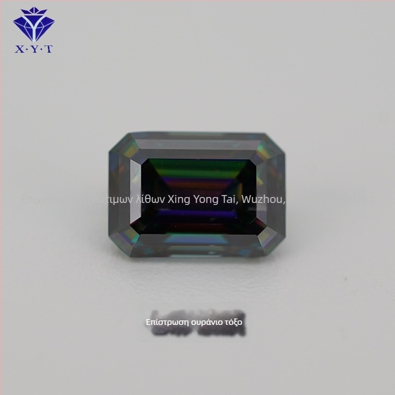 Xing Yong Tai Moissanite emerald-cut ορθογώνιος ελεύθερος λίθος, διαύγεια VVS, γυαλισμένος, τεχνητός πολύτιμος λίθος