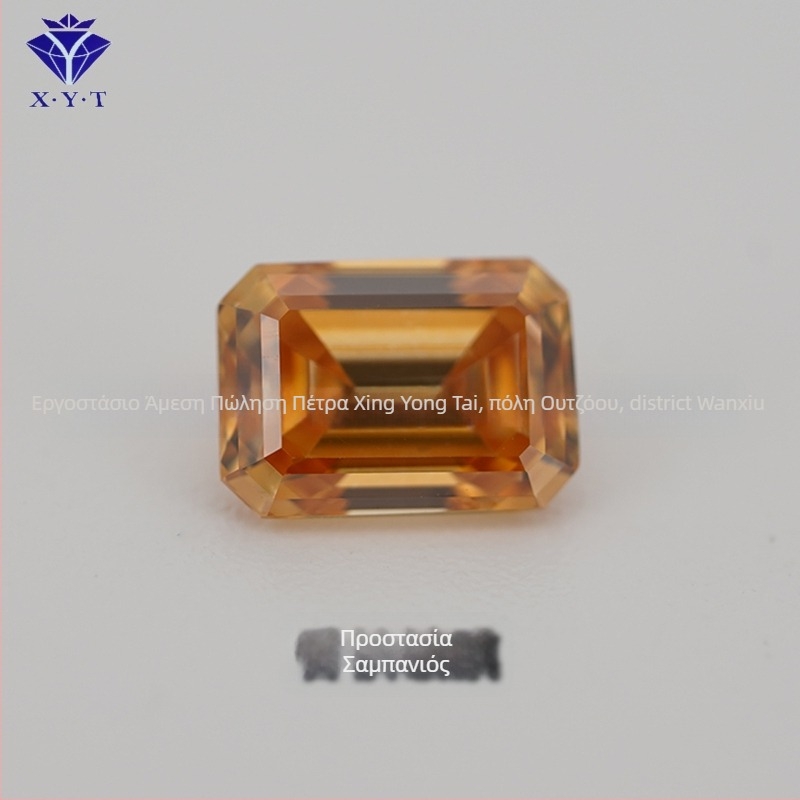 Xing Yong Tai Moissanite emerald-cut ορθογώνιος ελεύθερος λίθος, διαύγεια VVS, γυαλισμένος, τεχνητός πολύτιμος λίθος