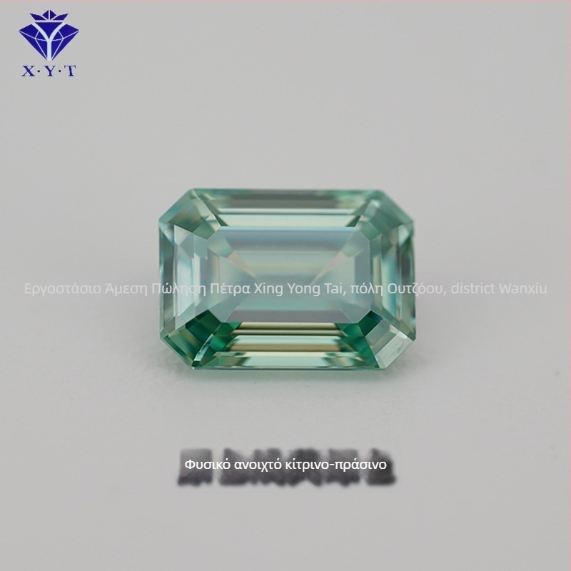 Xing Yong Tai Moissanite emerald-cut ορθογώνιος ελεύθερος λίθος, διαύγεια VVS, γυαλισμένος, τεχνητός πολύτιμος λίθος