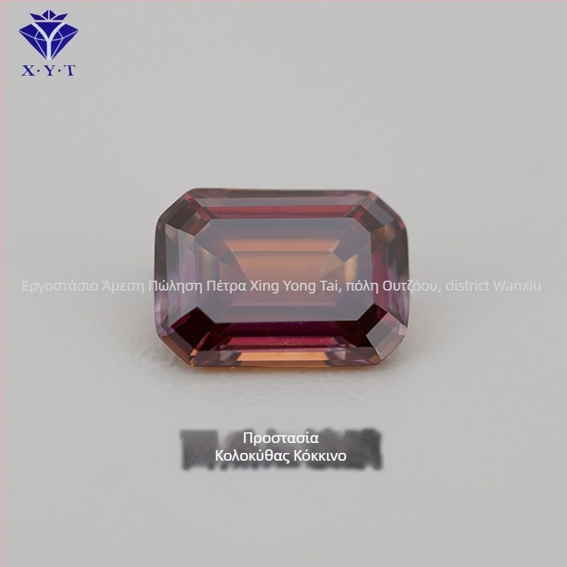 Xing Yong Tai Moissanite emerald-cut ορθογώνιος ελεύθερος λίθος, διαύγεια VVS, γυαλισμένος, τεχνητός πολύτιμος λίθος