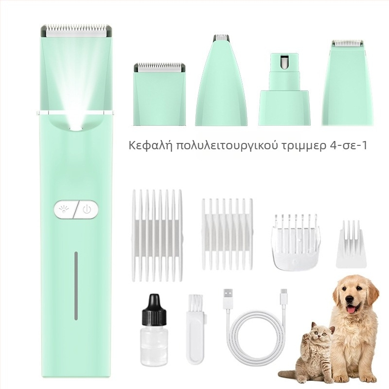 Ηλεκτρικός περιποιητής τρίχας για κατοικίδια με φωτισμό LED, μοντέλο 2406A, σώμα ABS, κατάλληλο για σκύλους και γάτες, συσκευασία 48 τεμάχια.