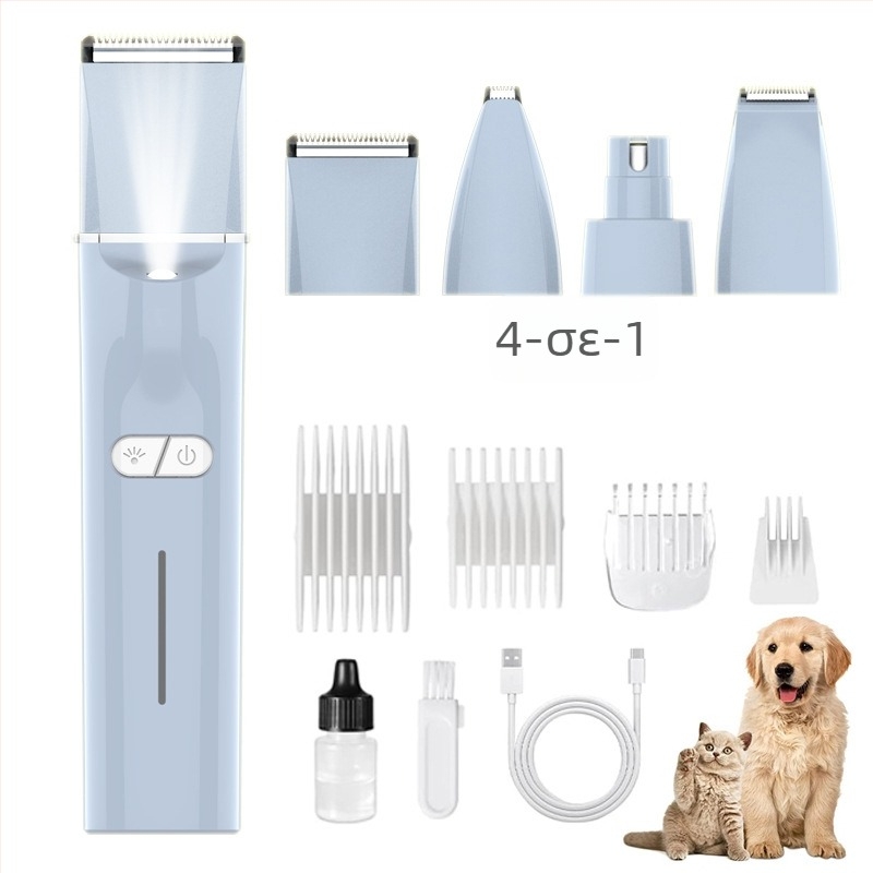 Ηλεκτρικός περιποιητής τρίχας για κατοικίδια με φωτισμό LED, μοντέλο 2406A, σώμα ABS, κατάλληλο για σκύλους και γάτες, συσκευασία 48 τεμάχια.