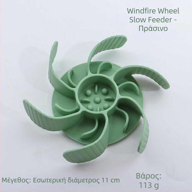 Μπολ αργής τροφοδοσίας για κατοικίδια, σιλικόνη, με βεντούζα, αντι-πνιγμού, για γάτες και σκύλους