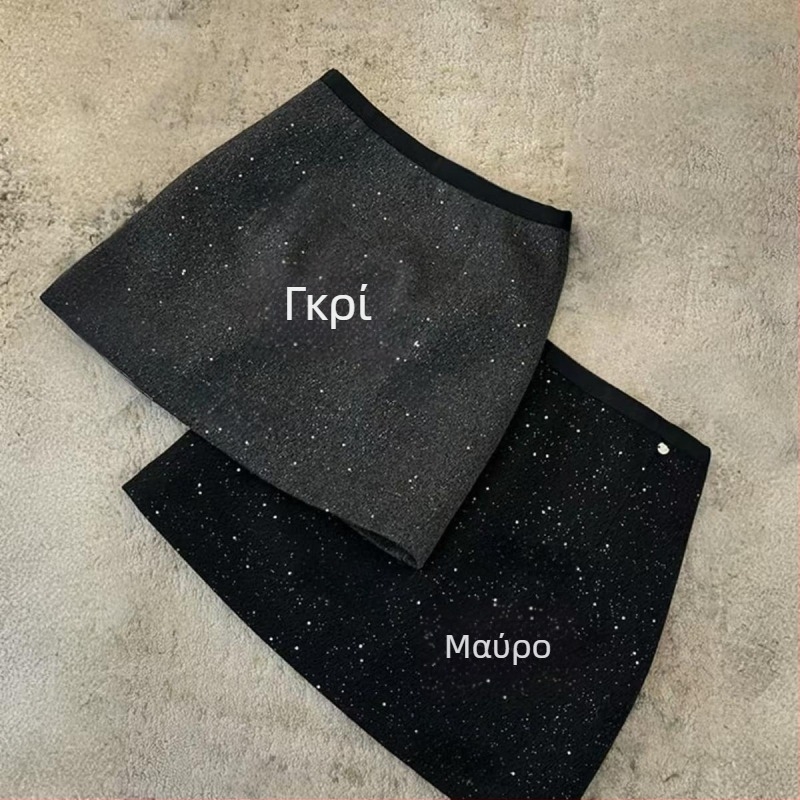 Φούστα Α-γραμμής σε κορεατικό στυλ από σπάντεξ με μικροελαστικότητα, κοντό μήκος, για ενήλικες γυναίκες, καλοκαίρι 2024