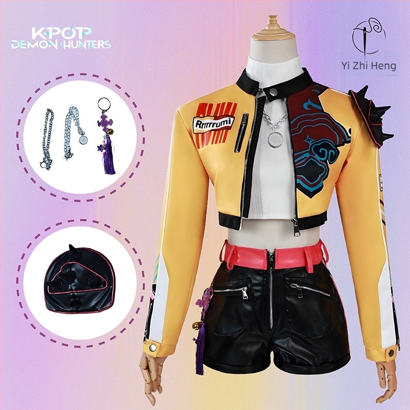 Κοστούμι cosplay εμπνευσμένο από την K-Pop Hunter Girl Group; πολυεστέρας ύφασμα; PU και ίνες κυτταρίνης αναγεννημένες 30–50%; Άνοιξη 2025