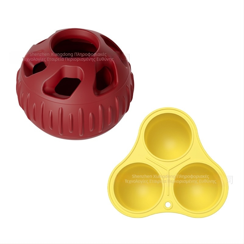 Σιλικόνου δάγκωμα και ταΐσμού παιχνίδι σκύλου με μπάλα διαρροής φαγητού, μάρκα Enjoy the movement