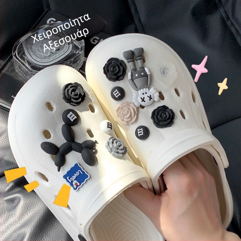 3D διακοσμητικό λουλούδι για παπούτσια, DIY αξεσουάρ για σανδάλια και καθημερινά παπούτσια, μοντέλο PJ001, στυλ Duoduo