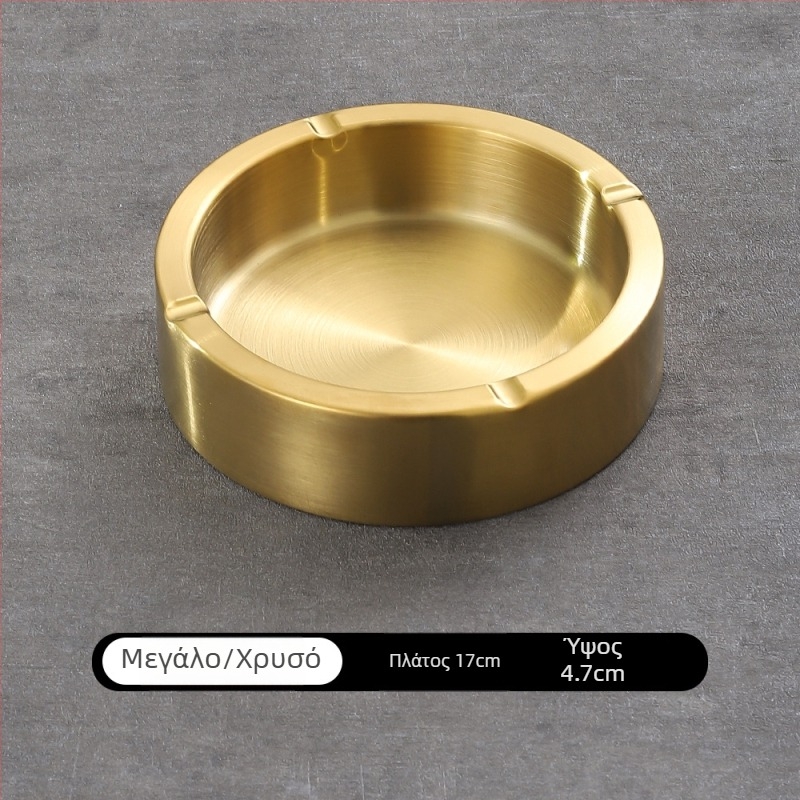 Τασάκι από ανοξείδωτο ατσάλι, χοντρό, με προσαρμοσμένο λογότυπο, κατάλληλο για internet café, μπαρ ή οικιακή χρήση, ανθεκτικό στον άνεμο και στις πτώσεις