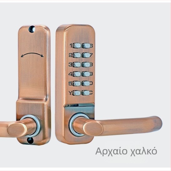Μηχανική κλειδαριά με κωδικό για πόρτες από ξύλο και μέταλλο, εξωτερικά αδιάβροχη