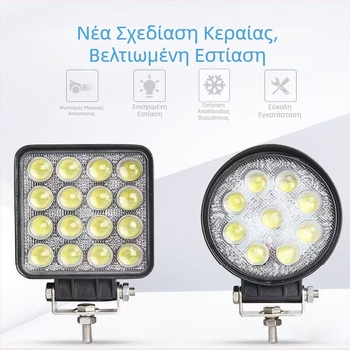 Φωτιστικό LED αυτοκινήτου για εργασία – Off-Road, 27W, 9-80V, 6500K, 30000h