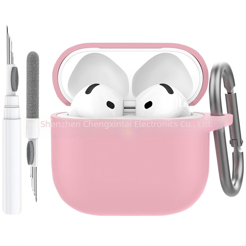 Σιλικονούς προστατευτική θήκη AirPods 4 με καθαριστικό στυλό