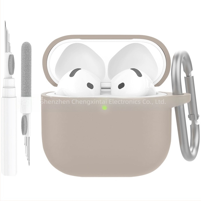 Σιλικονούς προστατευτική θήκη AirPods 4 με καθαριστικό στυλό