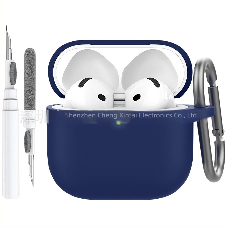 Σιλικονούς προστατευτική θήκη AirPods 4 με καθαριστικό στυλό