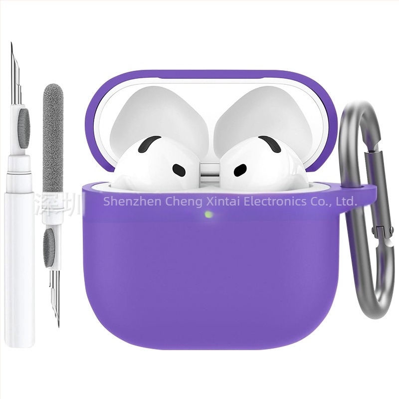 Σιλικονούς προστατευτική θήκη AirPods 4 με καθαριστικό στυλό