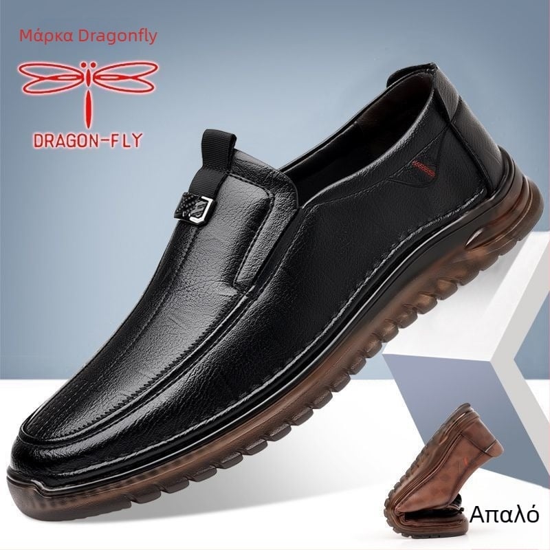 Ανδρικοί casual loafers με επάνω μέρος από σουέντ βοδιού, σόλα TPR, μυτερό δάχτυλο, αναπνέοντα, για το καλοκαίρι
