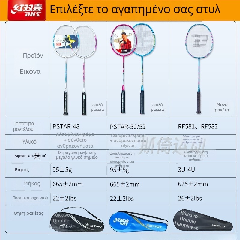 Ρακέτα μπάντμιντον, πλήρους ανθρακονήματος, εξαιρετικά ελαφριά, βάρος 95–100 g, πάχος λαβής G3, τύπος ρακέτας: ευθύς, κατάλληλη για παιδιά