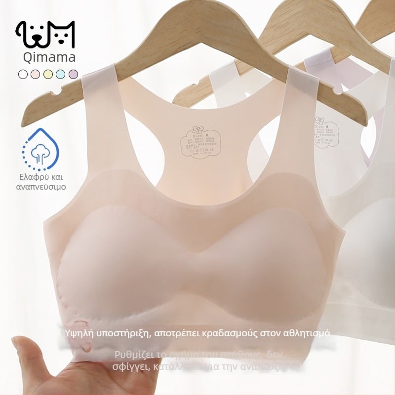 Αθλητικό σουτιέν για κορίτσια εφηβικής ηλικίας, βάση νάιλον με 95% σπάντεξ, επίπεδο ασφαλείας B, κατάλληλο για κορίτσια 8+ ετών (ύψος πάνω από 140 εκ), κυκλοφορία φθινοπωρινή 2025