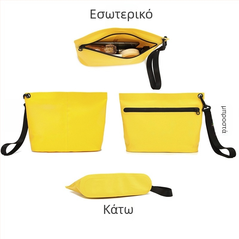 Αδιάβροχο τσαντάκι ταξιδιού για καλλυντικά με διαχωρισμό υγρών-ξηρών, φορητό PVC πλέγμα, 2L χωρητικότητα