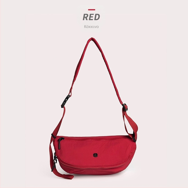 Τσάντα crossbody με αστικό στυλ απλότητας, από ύφασμα Oxford, κλείσιμο με φερμουάρ, επένδυση πολυεστέρα, εσωτερικό θήκη με φερμουάρ και δεύτερη θήκη με φερμουάρ