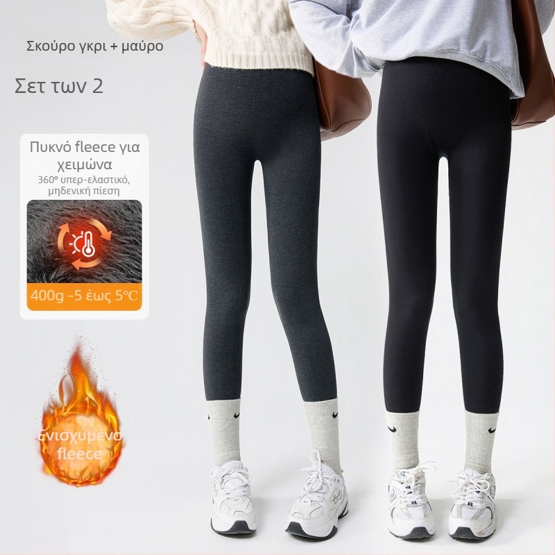 Κολάν εγκυμοσύνης με επένδυση φλίς, χειμερινή ζεστασιά, στενή γραμμή, μεσαία μέση, ύφασμα βισκόζη-πολυεστέρας