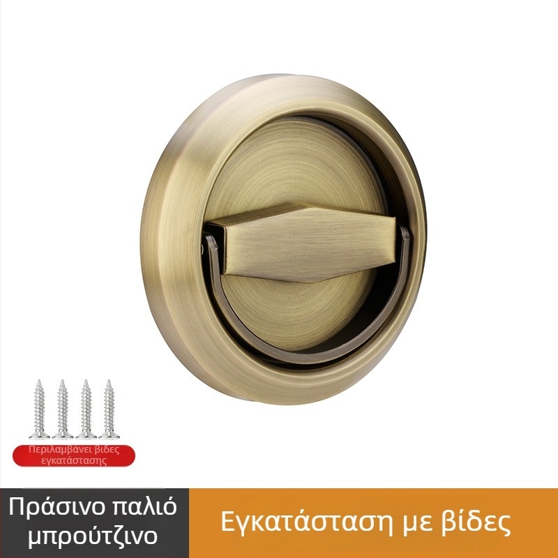 Λαβή με δακτύλιο για ξύλινες/πυροσβεστικές πόρτες – 304 ανοξείδωτος χάλυβας, στρογγυλή, κρυφή κατασκευή, μοντέρνος μινιμαλιστικός σχεδιασμός, επεξεργασία: wire drawing/plating