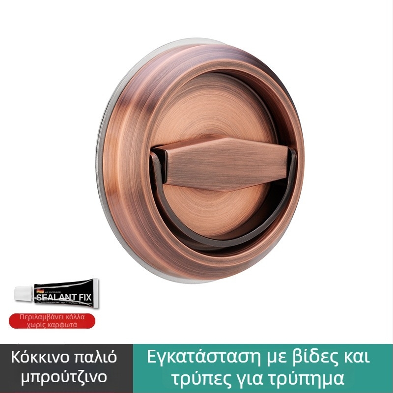 Λαβή με δακτύλιο για ξύλινες/πυροσβεστικές πόρτες – 304 ανοξείδωτος χάλυβας, στρογγυλή, κρυφή κατασκευή, μοντέρνος μινιμαλιστικός σχεδιασμός, επεξεργασία: wire drawing/plating