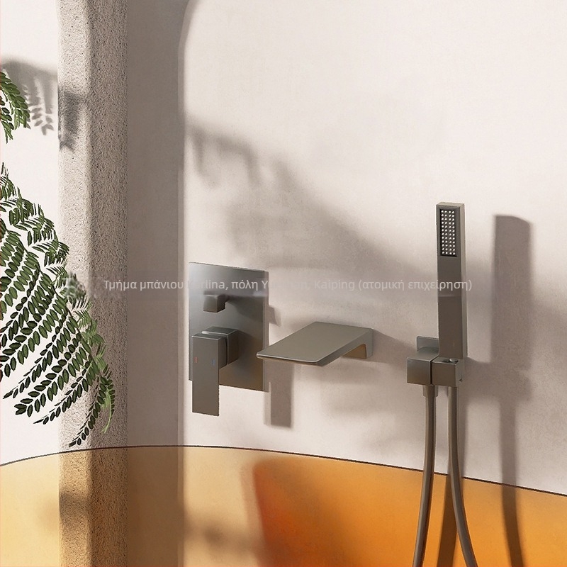 Kalin Kl-07 βρύση μπάνιου για μπανιέρα, κράμα χαλκού, κεραμικός δίσκος, είσοδος/έξοδος 1/2 in, 0-90°C, μοντέρνο μινιμαλιστικό στυλ, λαβή ανύψωσης