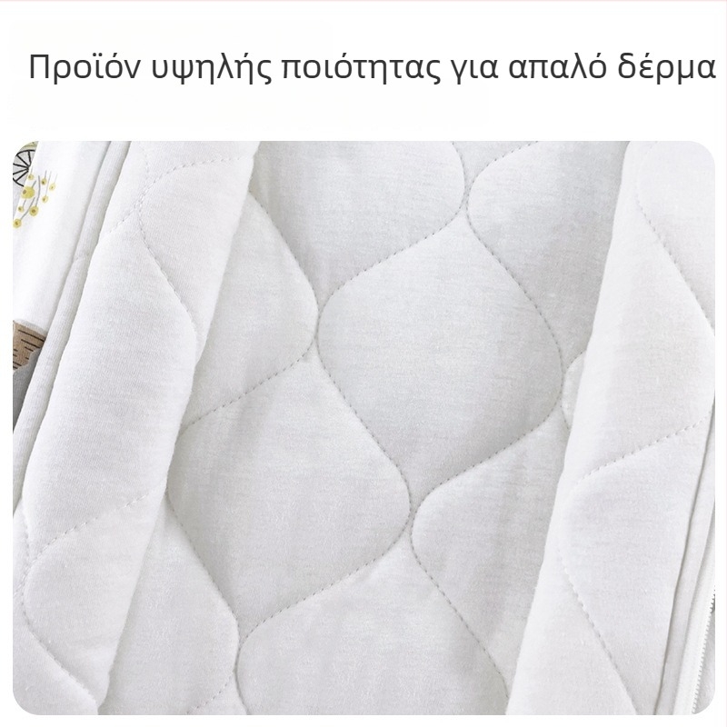 Unisex 100% βαμβακερός επενδυμένος υπνόσακος με διαχωρισμούς ποδιών για παιδιά, χειμώνας-φθινόπωρο, 3–8 ετών, οικιακή ενδυμασία