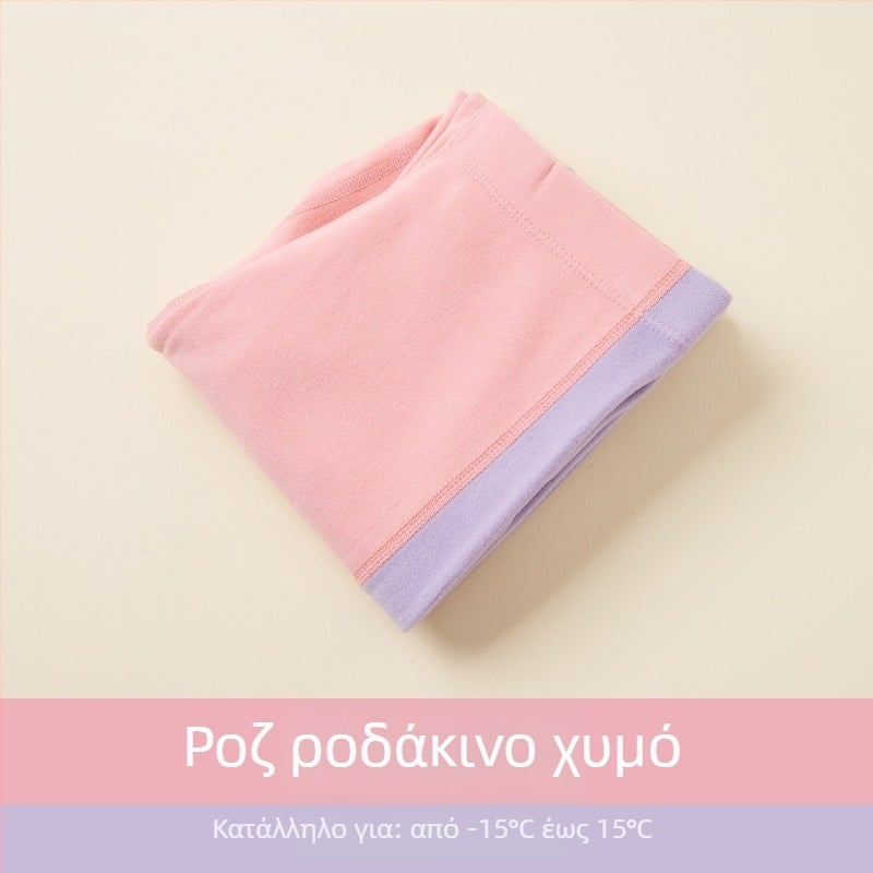 Unisex παιδικά ζεστά παντελόνια για φθινόπωρο-χειμώνα, φλις εσωτερική επένδυση, ψηλή μέση, μείγμα βαμβακερών 41,8%.