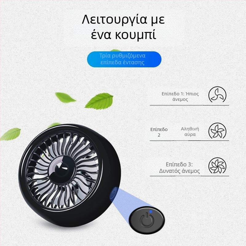 Αυτοκινητικός ηλεκτρικός ανεμιστήρας 12V/24V, μοντέλο F101, 5W, ABS + πλακέτα κυκλώματος