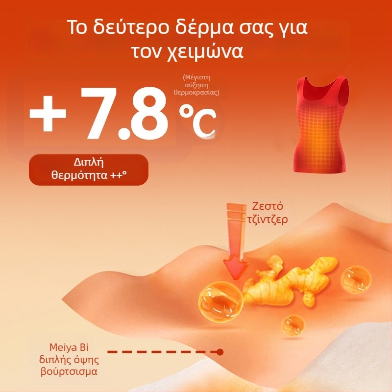 Γυναικείο Θερμικό Γιλέκο, χωρίς ραφές, τετράγωνο λαιμό, διπλού στρώματος, βελούδινο φινίρισμα, αντιβακτηριακό και αντιστατικό, διατηρεί τη ζέστη, ύφασμα ακρυλικό νημάτιο