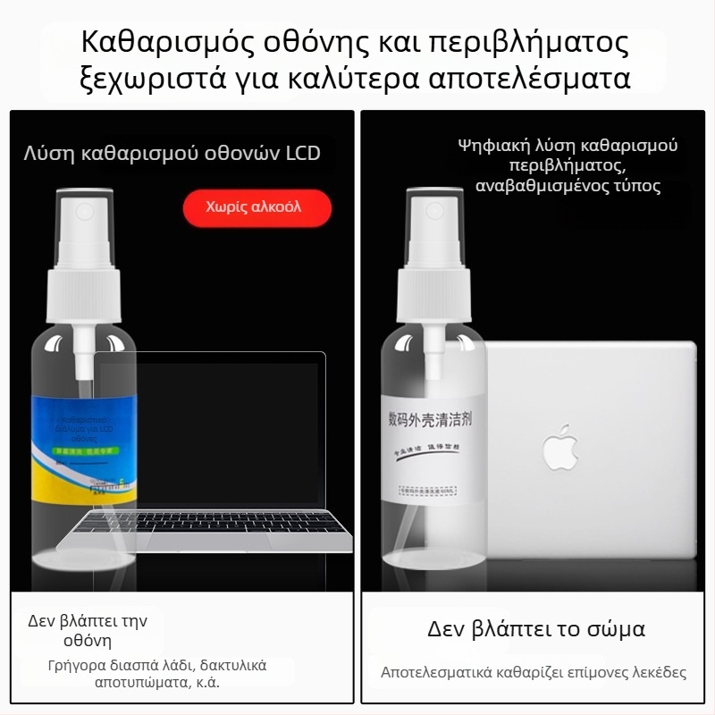 Εννιατμηματικό σετ καθαρισμού υπολογιστή: καθαριστής οθόνης, κάλυμμα φορητού και εργαλεία καθαρισμού πληκτρολογίου — Μοντέλο Qjj-003; Μάρκα Tide competition; Συμβατό με 21789048979