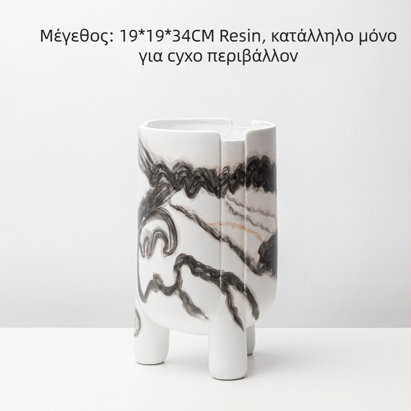 Βάζο από ρητίνη, κινεζικού στυλ, υλικό: πλαστικό/ρητίνη
