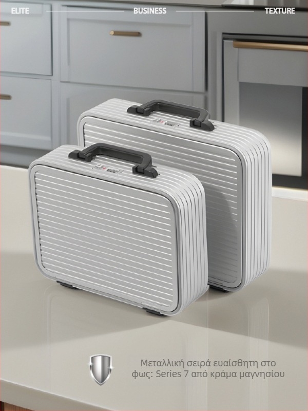 Θήκη φορητού υπολογιστή RIGHT HAND LUGGAGE - αδιάβροχη, εξαιρετικά ελαφριά, ανθεκτική σε κλοπή, ριγέ σχέδιο, επένδυση από πολυεστέρα