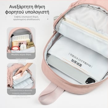 Γυναικεία τσάντα tablet για υπαίθρια ταξίδια, ελαφριά, αδιάβροχο νάιλον, με χιαστούς ιμάντες για iPad