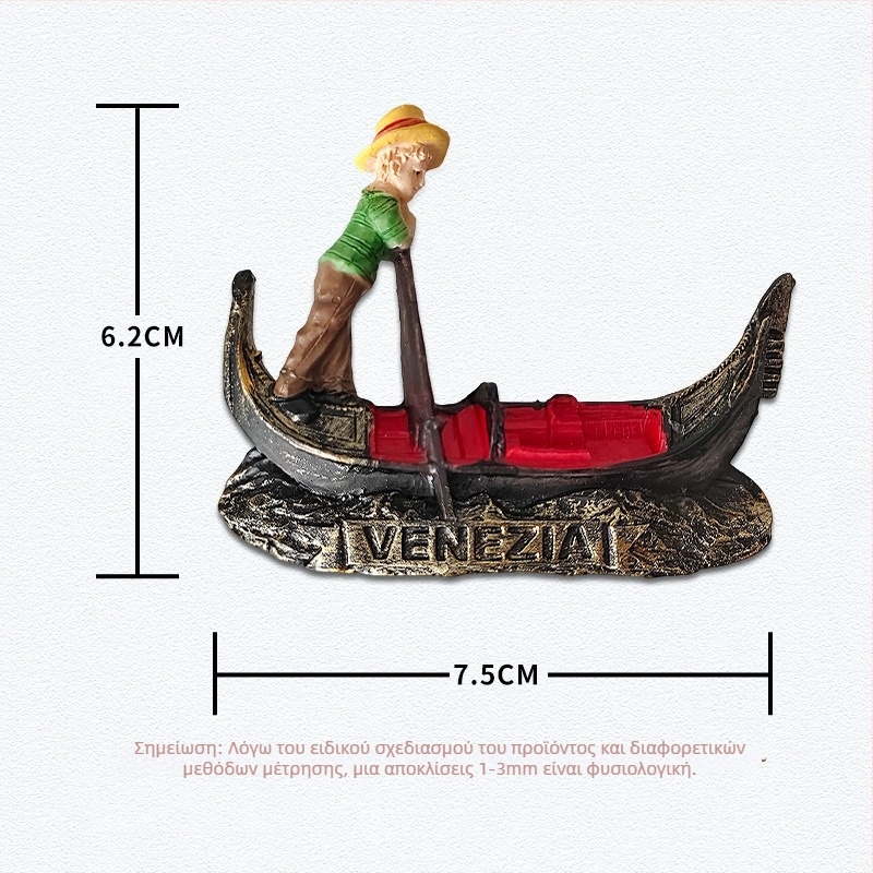 Στικέρ ψυγείου από ρητίνη – Ιταλικής έμπνευσης τοπικά αξιοθέατα, μοντέρνο μινιμαλιστικό στυλ, ταξιδιωτικό σουβενίρ