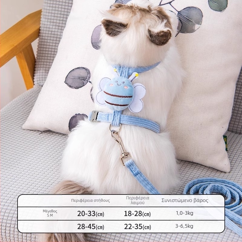 Λουρί βόλτας γάτας και θήρα για βόλτα — αντι-σπάσιμο, πλαστικό κρεμαστό, αλυσίδες και σκοινιά για κατοικίδια