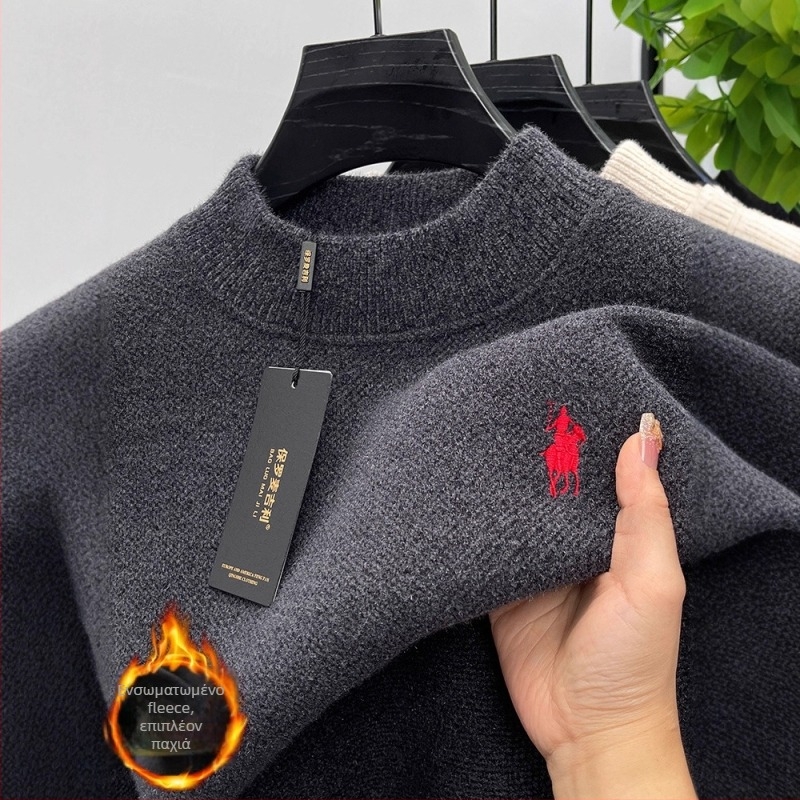 Πλεγμένο πουλόβερ από chenille με επένδυση γούνας κουνελιού – μακριά μανίκια, χαλαρή γραμμή, ζεστό