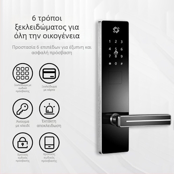 Ξενοδοχειακή έξυπνη κλειδαριά με IC κάρτα, πρόσβαση μέσω κωδικού και αποτυπώματος — αναβαθμισμένη προστασία από κλοπή, δυνατότητα παραμετροποίησης