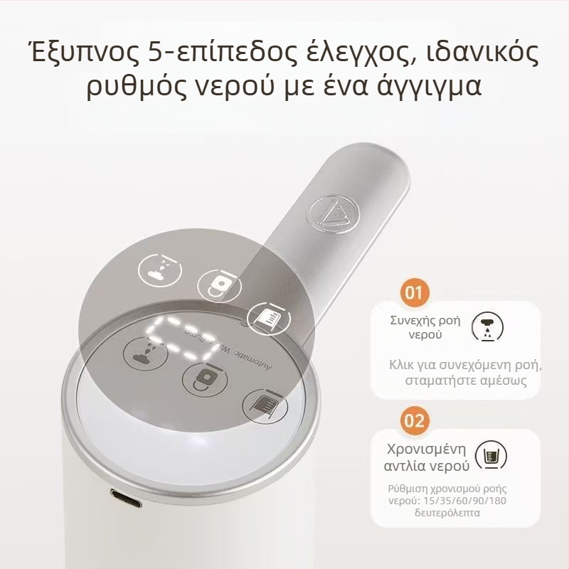 Αναδιπλούμενη ηλεκτρική αντλία νερού για εμφιαλωμένο νερό με οθόνη αφής, μοντέλο D36, USB τροφοδοσία, 5V, 5W