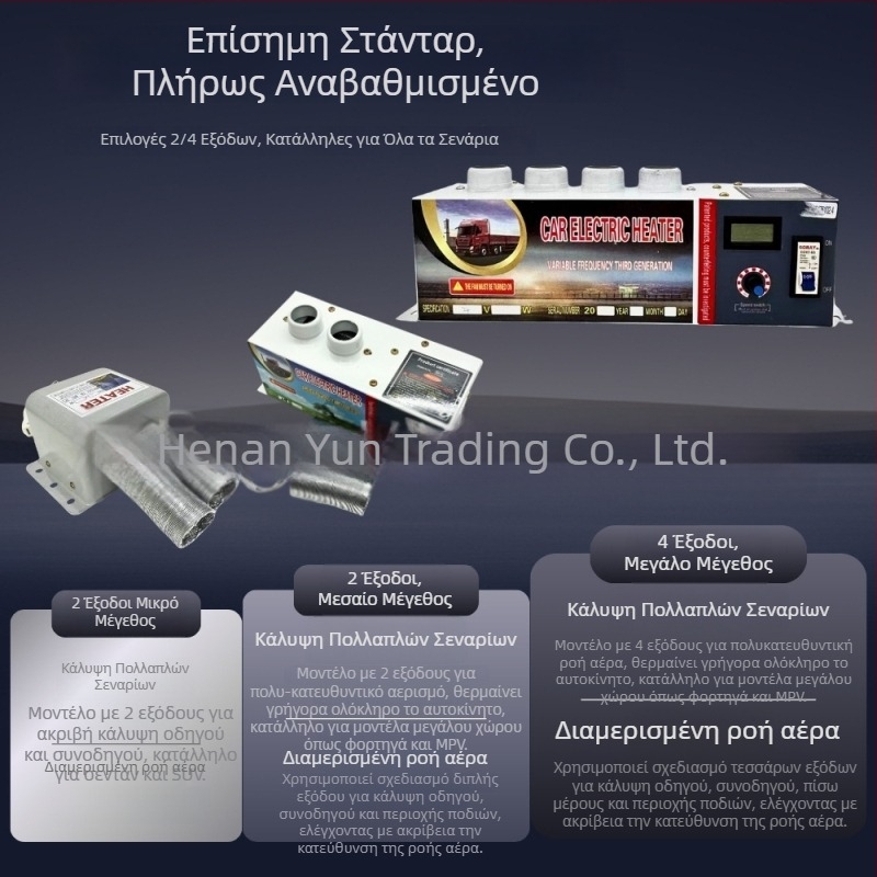 Θερμαντήρας αυτοκινήτου με εγκατάσταση 12V/24V για φορτηγά, αποπαγωτής, ηλεκτρικός θερμαντήρας, ανεμιστήρας θέρμανσης