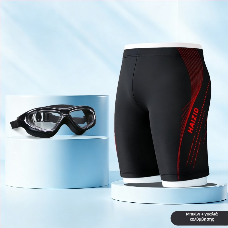 Ανδρικά σορτς κολύμβησης με γρήγορο στέγνωμα, φαρδιά γραμμή, 80-90% πολυεστέρας, εκτύπωση, επένδυση πολυεστέρα, για αθλήματα και κολύμβηση