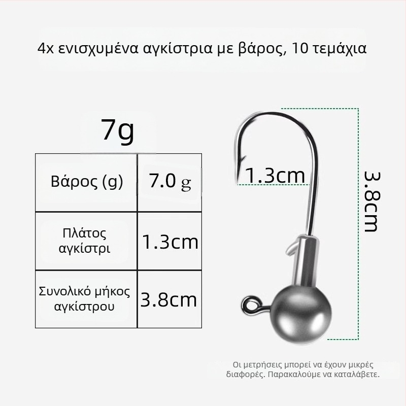 Lead Head Hook Nr. 3 – Barbed, για ψάρεμα σε φράγμα ή λίμνη, 50.000 τεμάχια