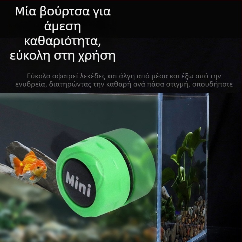 Μαγνητικός καθαριστής φυκών για γυάλινο ενυδρείο, κεραμικά και ενεργός άνθρακας, 20 g, σετ 10 τεμαχίων