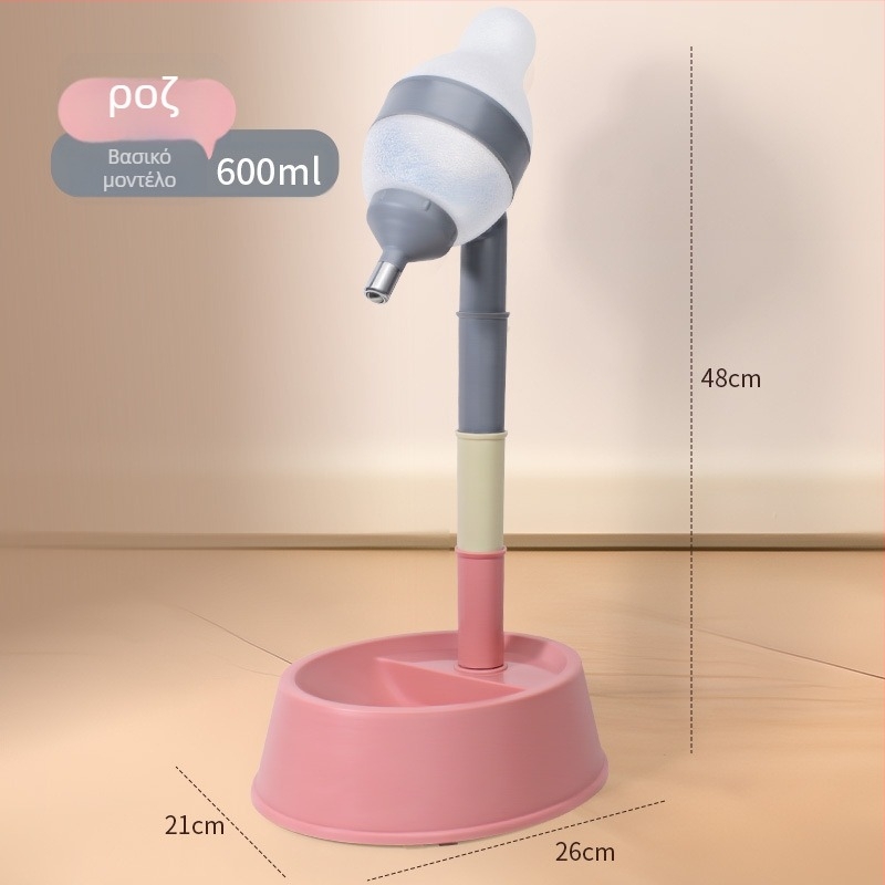 Αυτόματο ποτιστικό για κατοικίδια με διπλό μπολ από ανοξείδωτο ατσάλι, ανθεκτικό σε χτυπήματα, ρυθμιζόμενη σίτιση