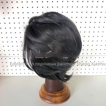 Περούκα cosplay με lace-front, κοντό μήκος, θερμοανθεκτικά νήματα, χειροποίητη πλέξη μπροστινού τμήματος