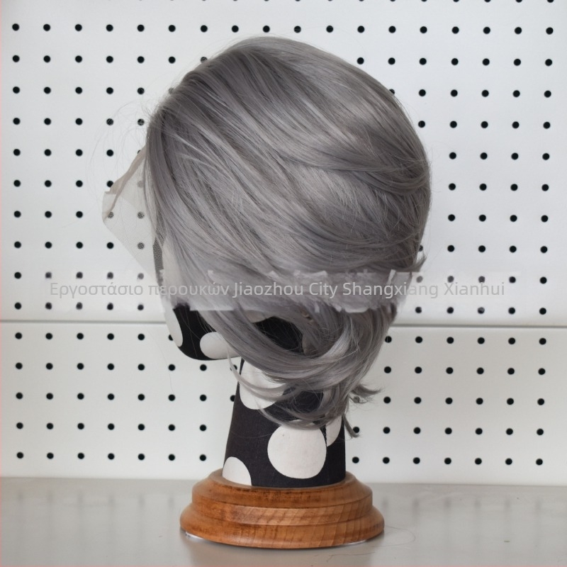 Περούκα cosplay με lace-front, κοντό μήκος, θερμοανθεκτικά νήματα, χειροποίητη πλέξη μπροστινού τμήματος